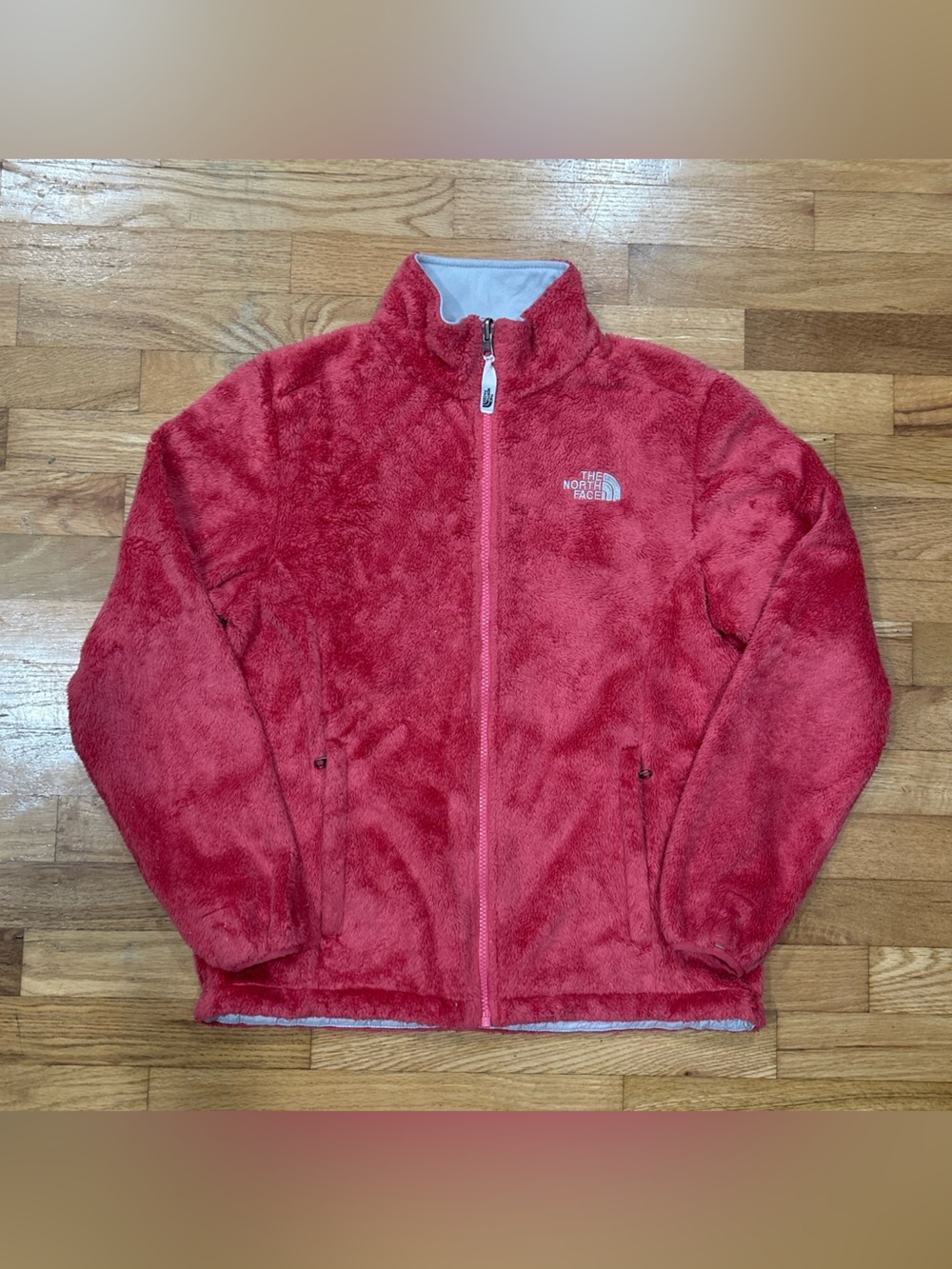 The North Face TKA 100 Glacier Full-Zip Jacket Red Fleece Full-Zip Size Medium